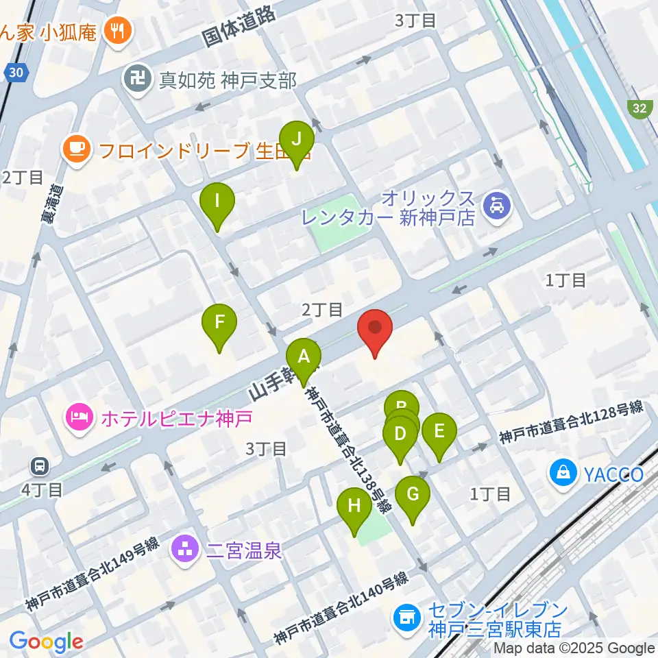 ソアースタジオ周辺のホテル一覧地図