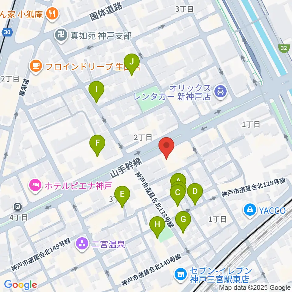 ソアースタジオ周辺のホテル一覧地図