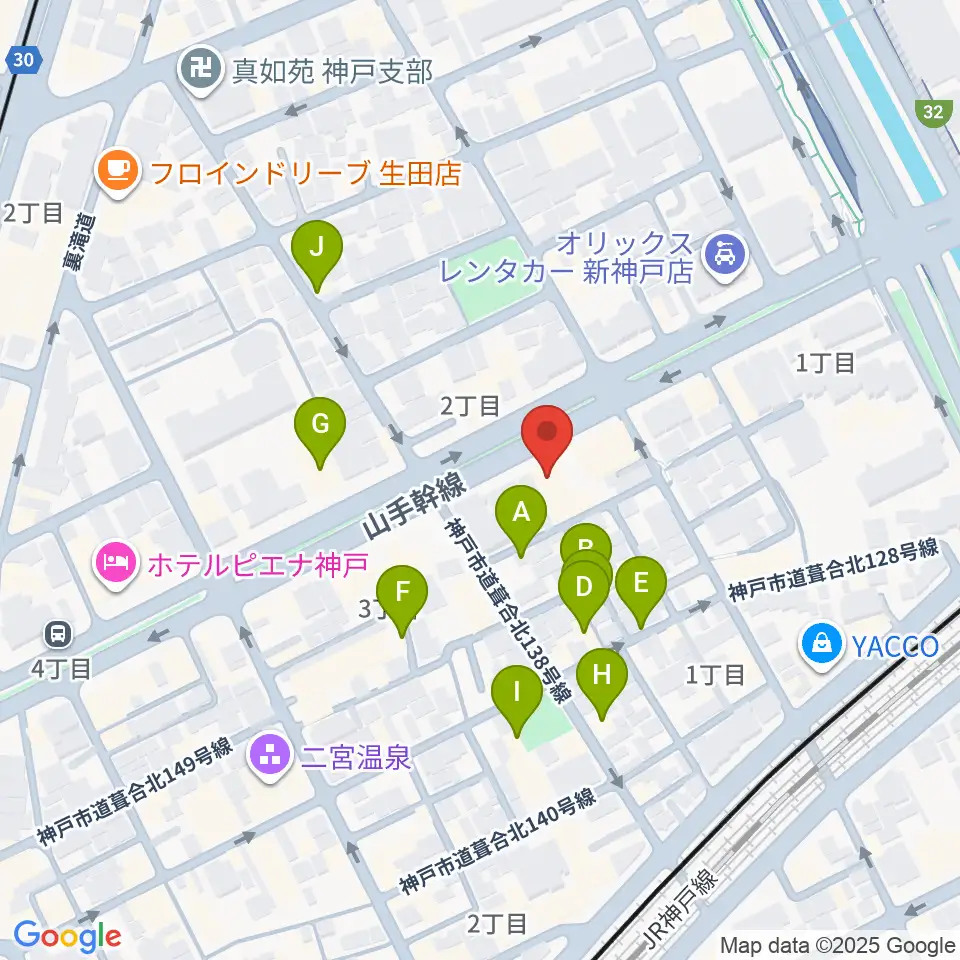 ソアー音楽教室周辺のホテル一覧地図