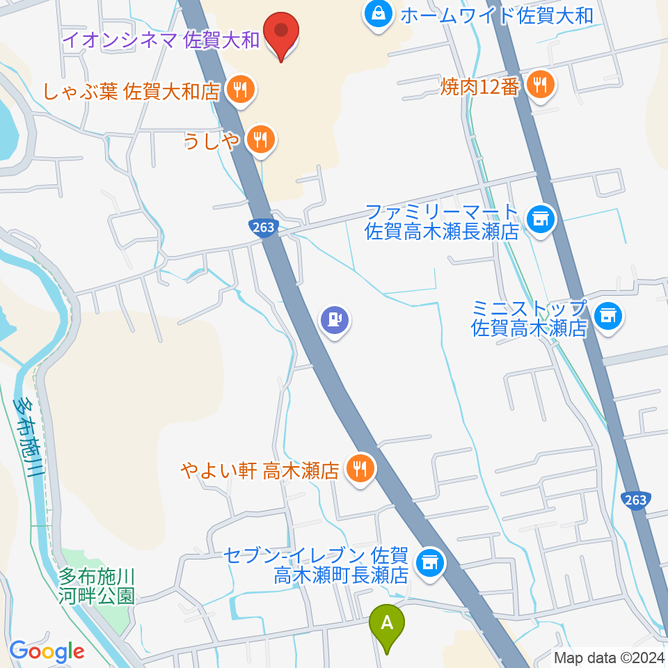 イオンシネマ佐賀大和周辺のホテル一覧地図