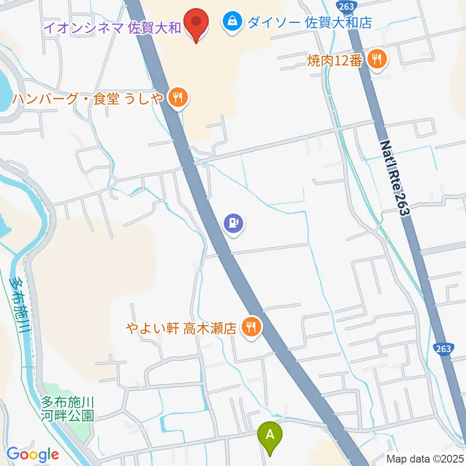 イオンシネマ佐賀大和周辺のホテル一覧地図