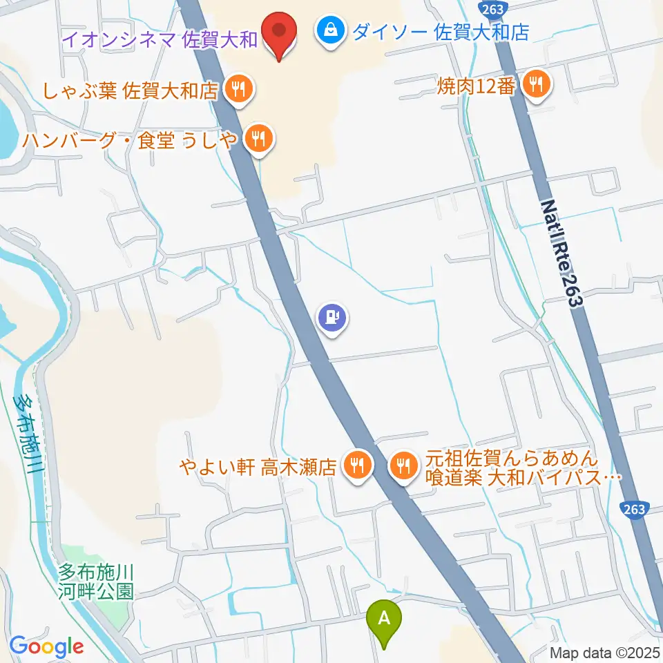 イオンシネマ佐賀大和周辺のホテル一覧地図