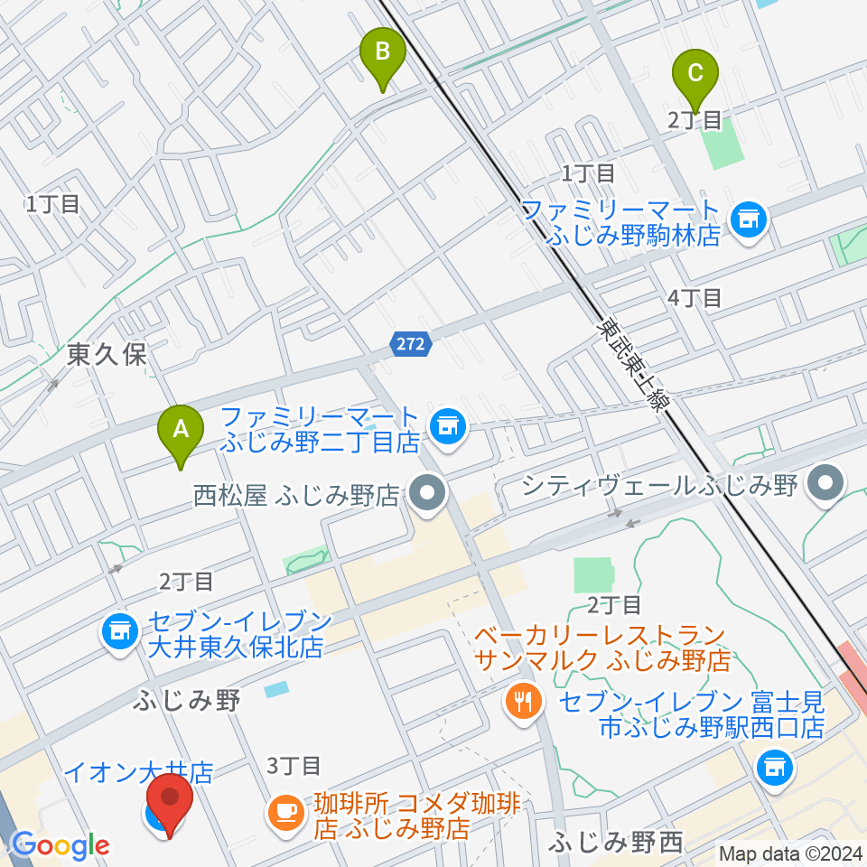 イオンシネマ大井周辺のホテル一覧地図