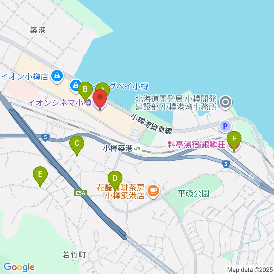イオンシネマ小樽周辺のホテル一覧地図