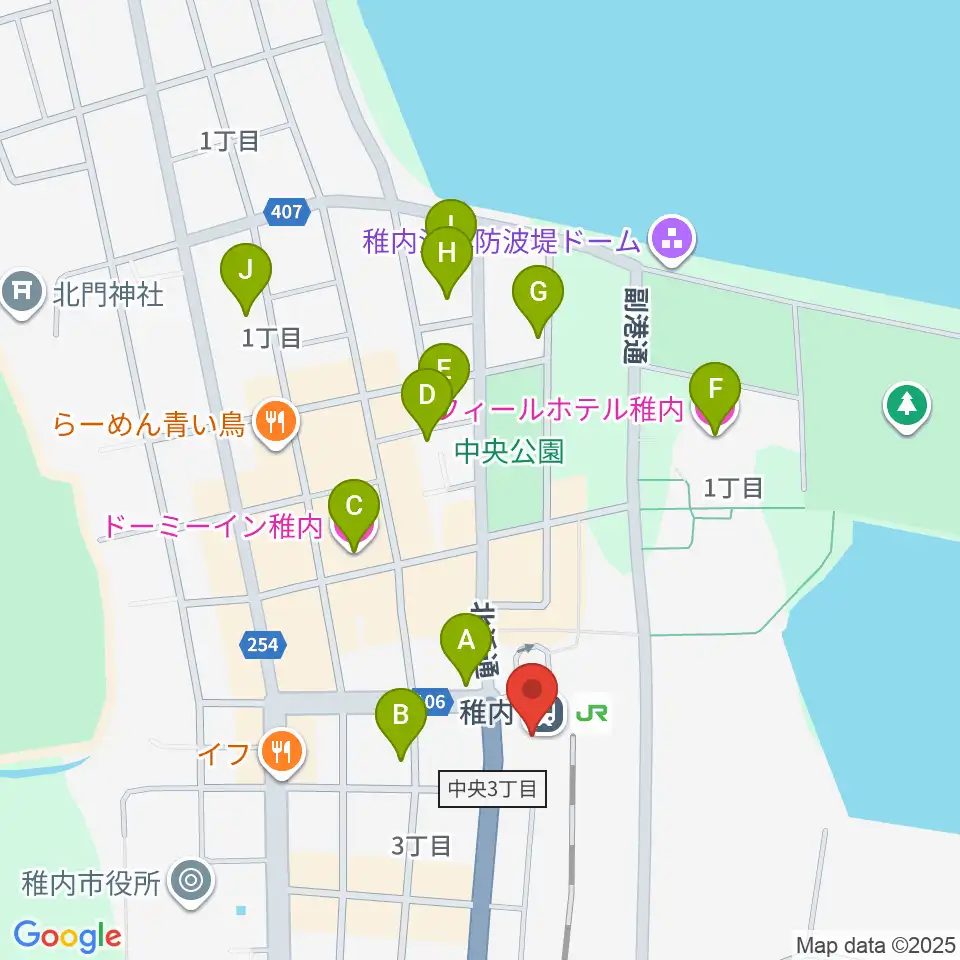 T・ジョイ稚内周辺のホテル一覧地図