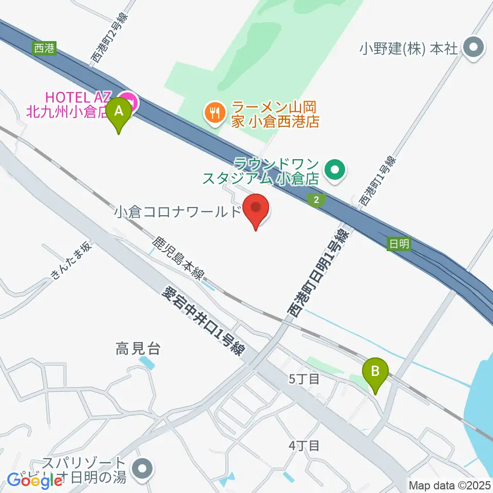 シネマワールド小倉周辺のホテル一覧地図