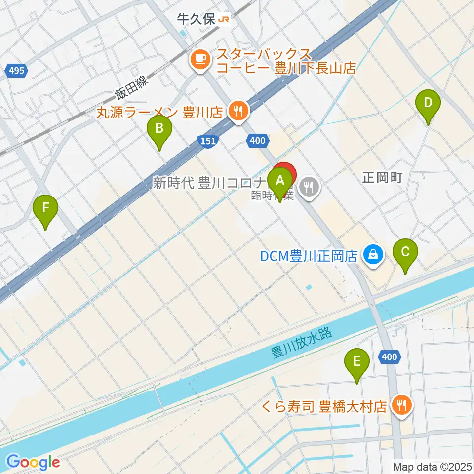 シネマワールド豊川周辺のホテル一覧地図