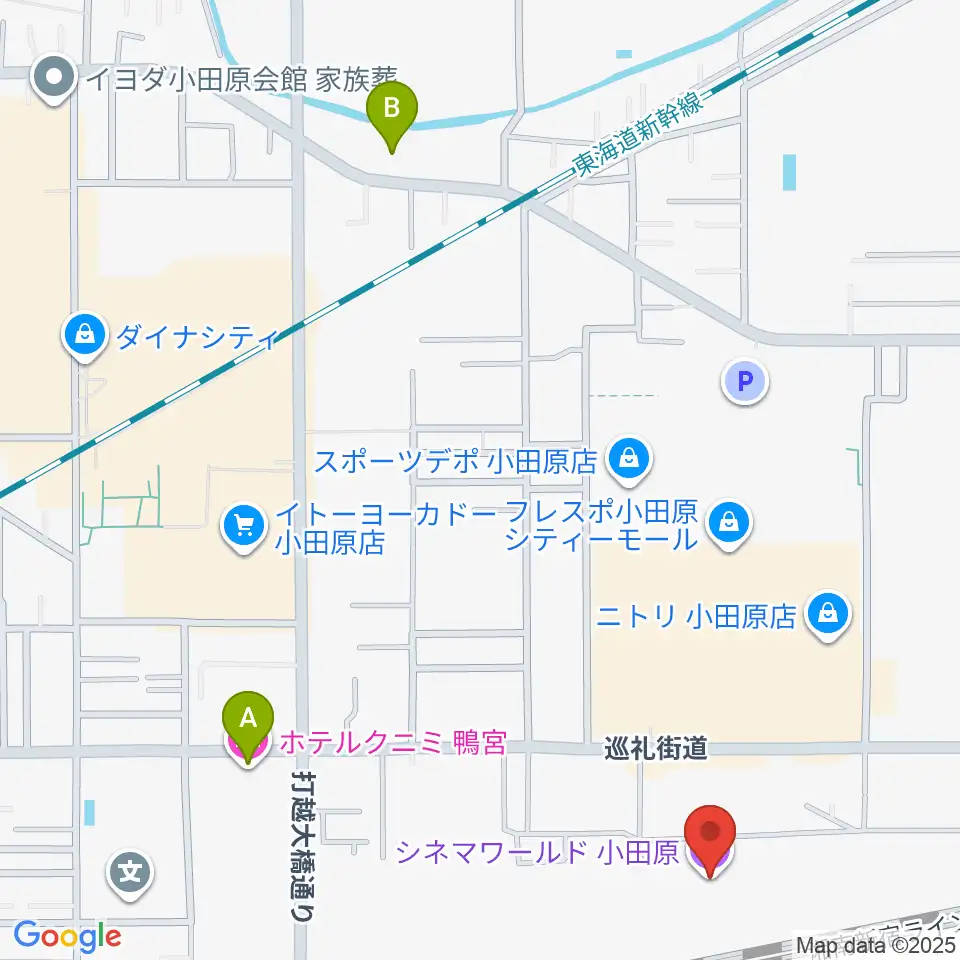 シネマワールド小田原周辺のホテル一覧地図