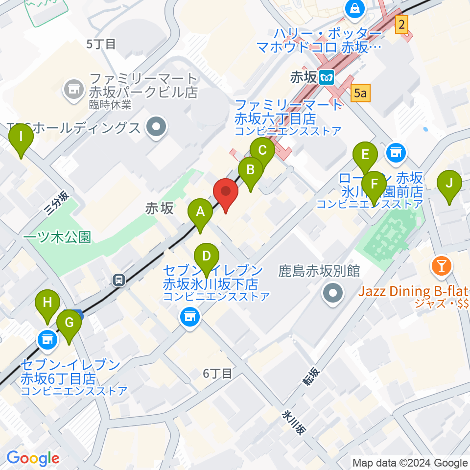 赤坂Kei周辺のホテル一覧地図