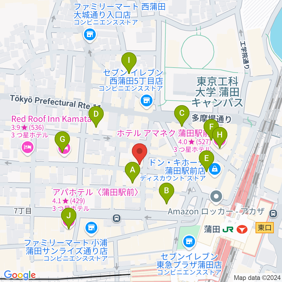 KAMATAぶらぶら周辺のホテル一覧地図