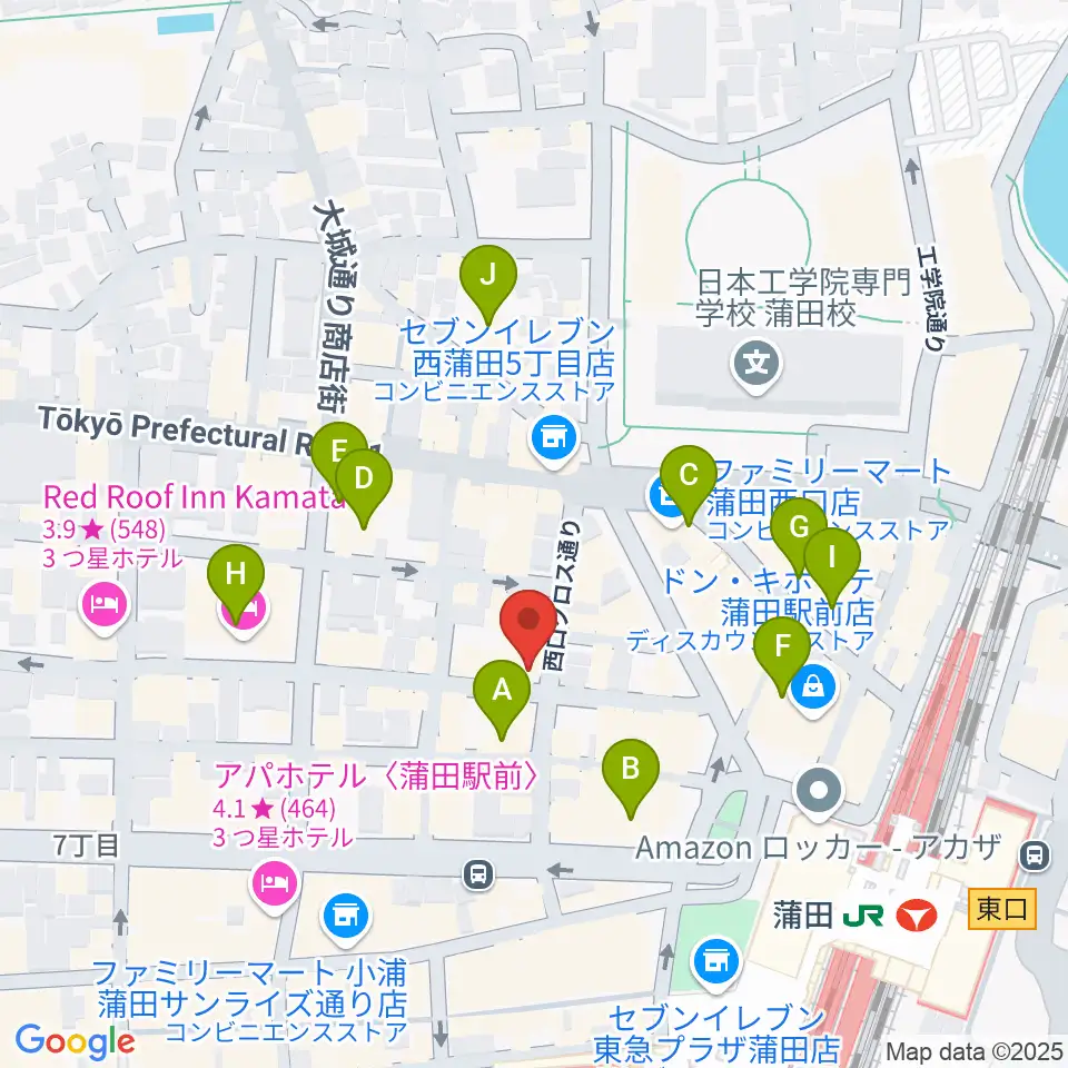 KAMATAぶらぶら周辺のホテル一覧地図