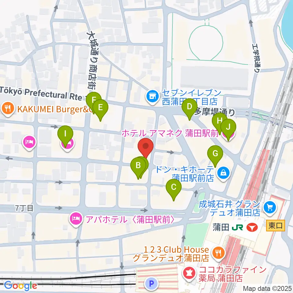 KAMATAぶらぶら周辺のホテル一覧地図