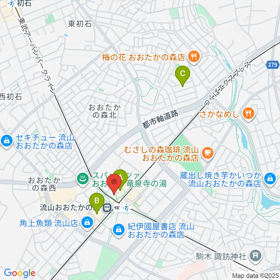 スターツおおたかの森ホール周辺のホテル一覧地図