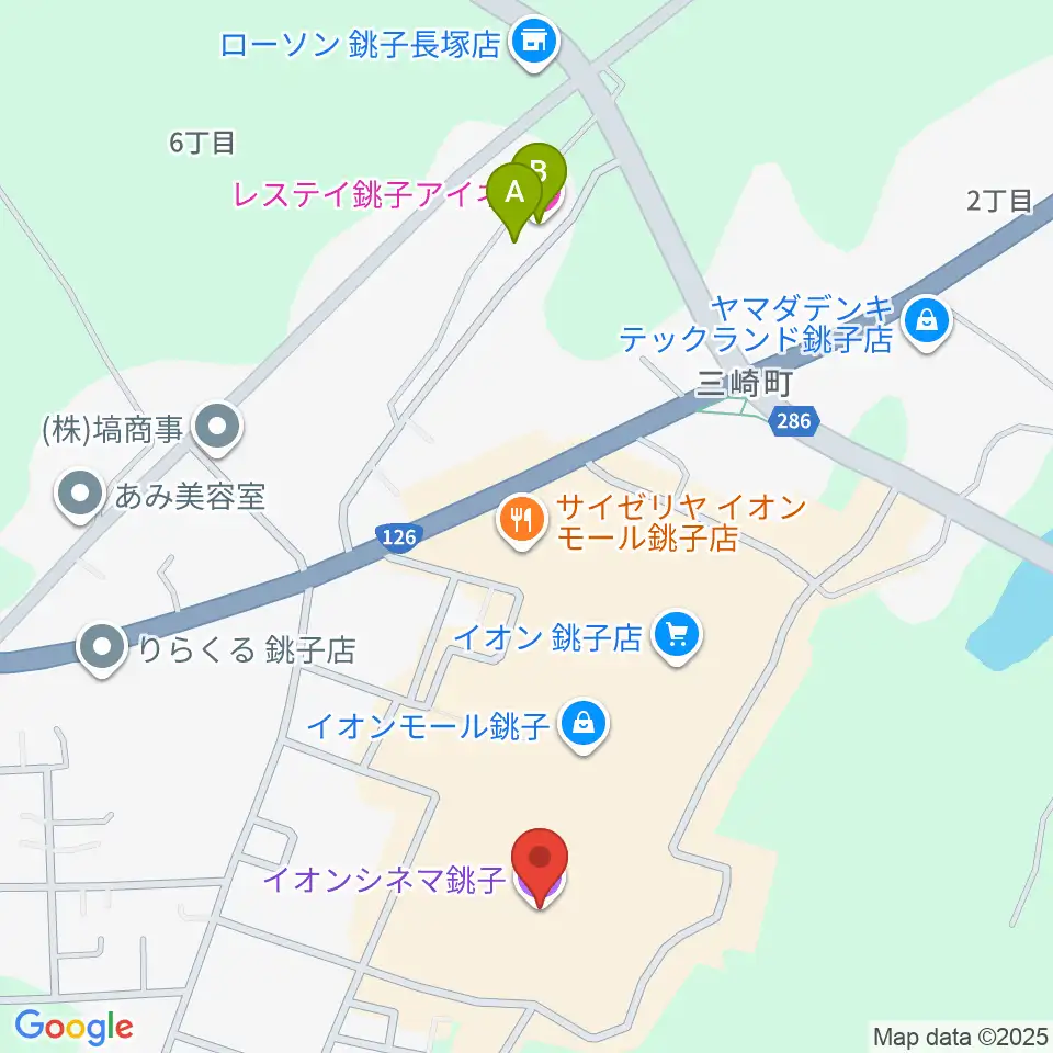 イオンシネマ銚子周辺のホテル一覧地図