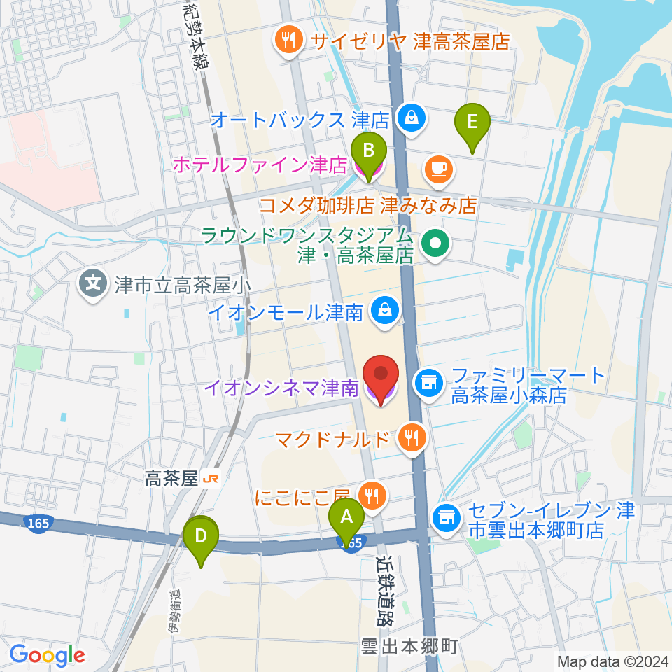 イオンシネマ津南周辺のホテル一覧地図