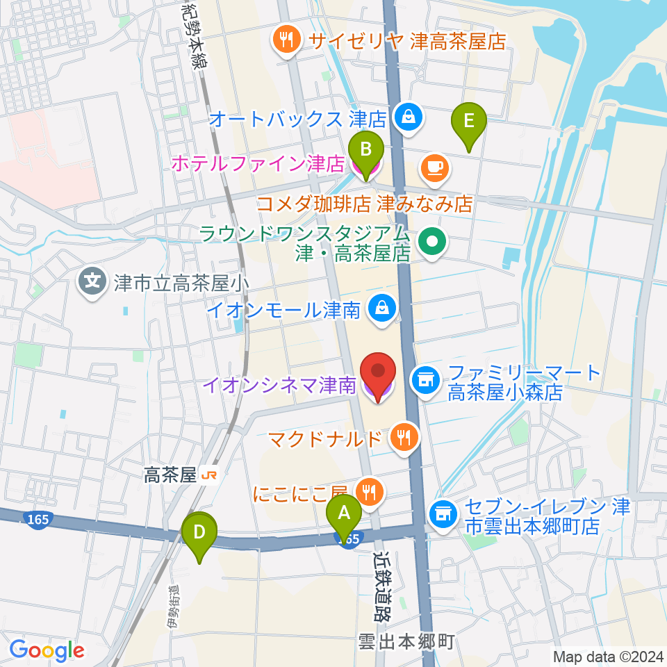 イオンシネマ津南周辺のホテル一覧地図