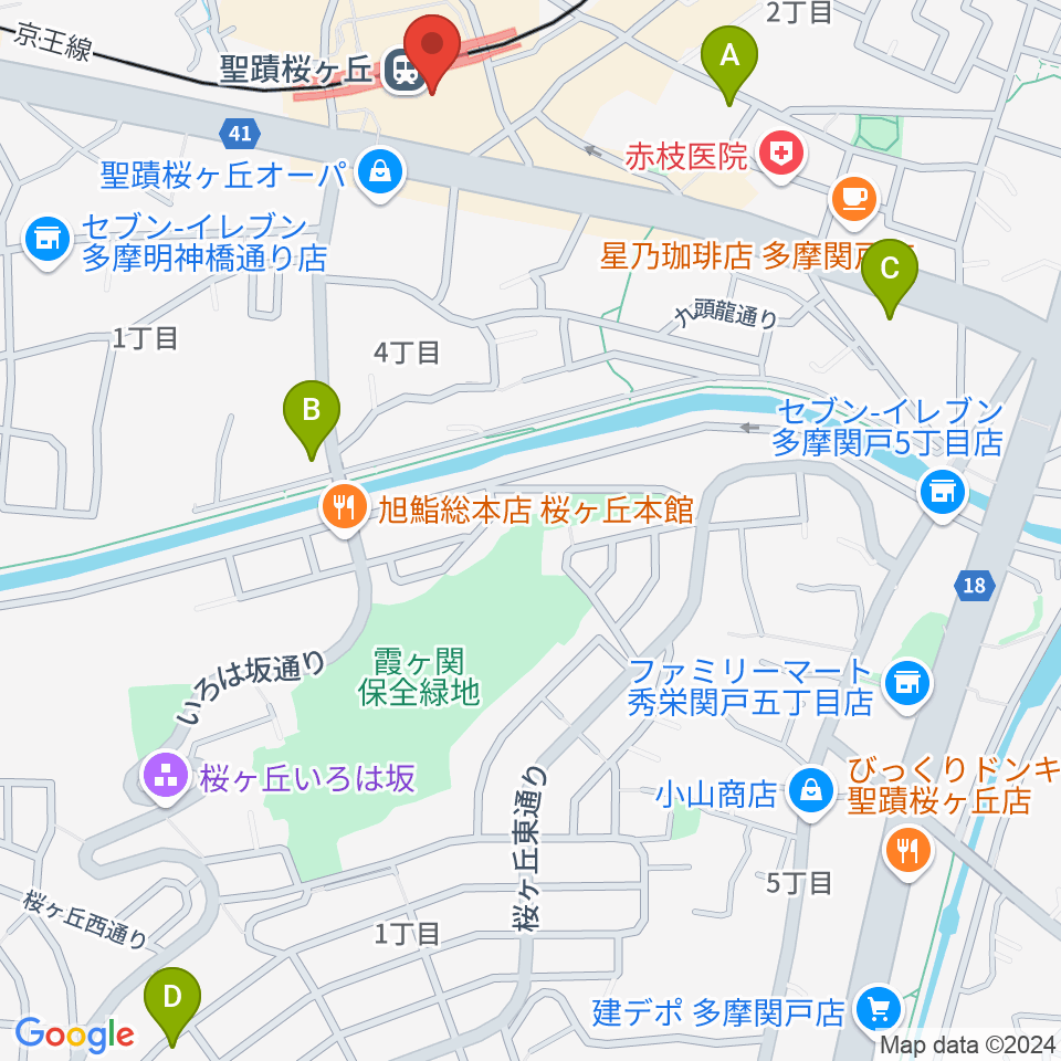 せいせきアウラホール周辺のホテル一覧地図