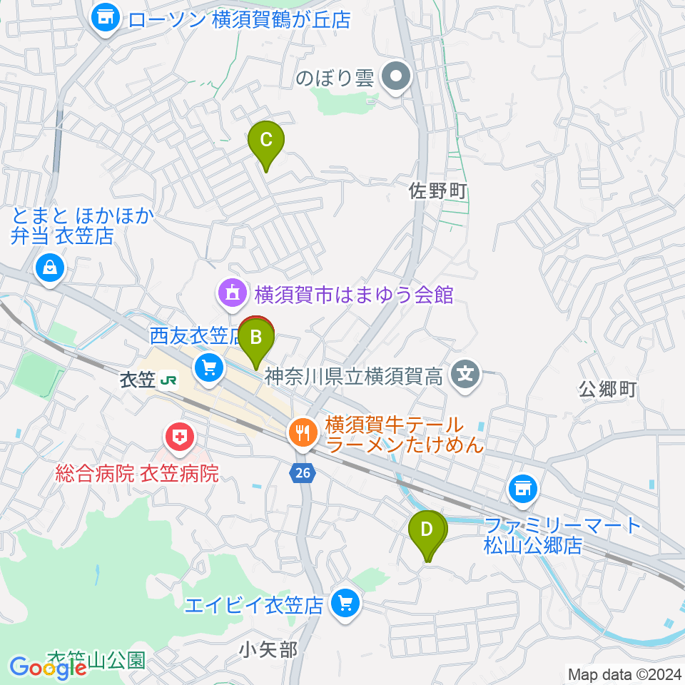 スタジオバックビート周辺のホテル一覧地図