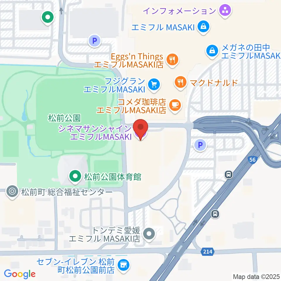 シネマサンシャインエミフルMASAKI周辺のホテル一覧地図