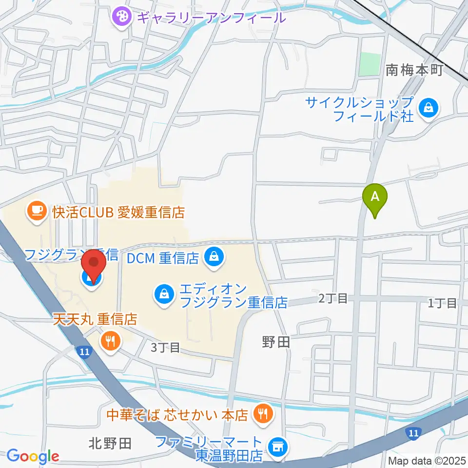 シネマサンシャイン重信周辺のホテル一覧地図