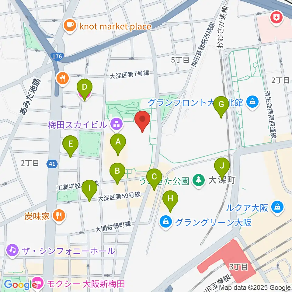 テアトル梅田周辺のホテル一覧地図
