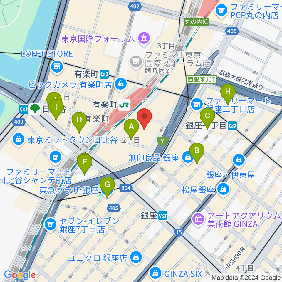 ヒューマントラストシネマ有楽町周辺のホテル一覧地図