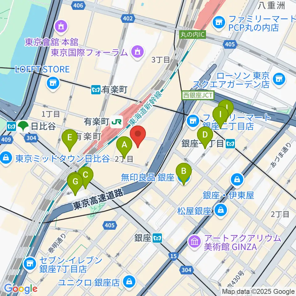 ヒューマントラストシネマ有楽町周辺のホテル一覧地図