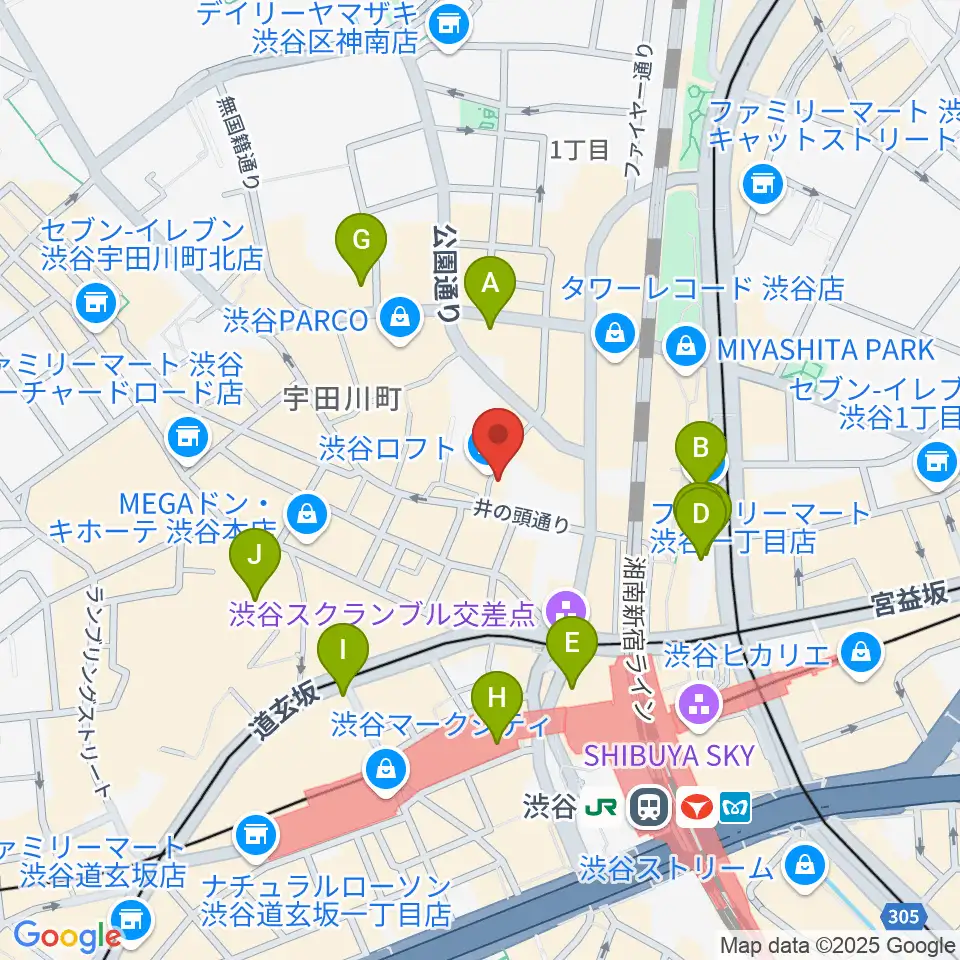 渋谷シネクイント周辺のホテル一覧地図