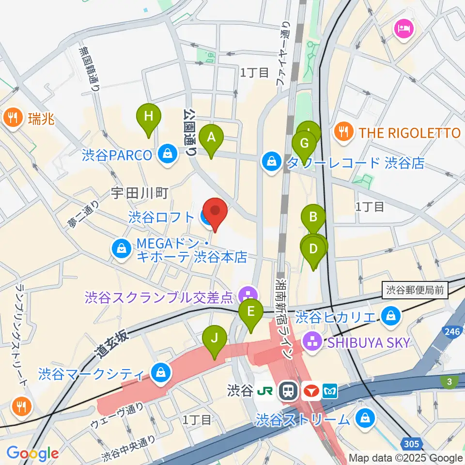 渋谷シネクイント周辺のホテル一覧地図