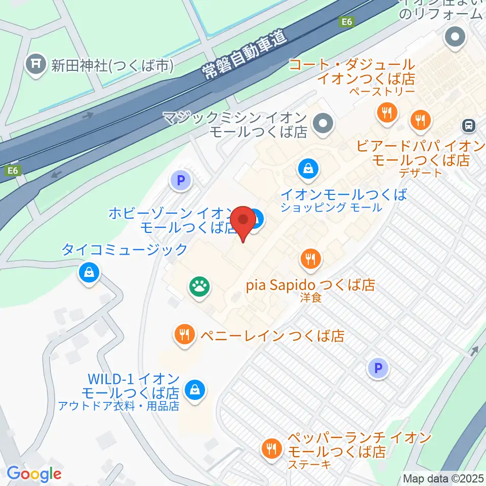 ウインズ・ユーつくば店周辺のホテル一覧地図