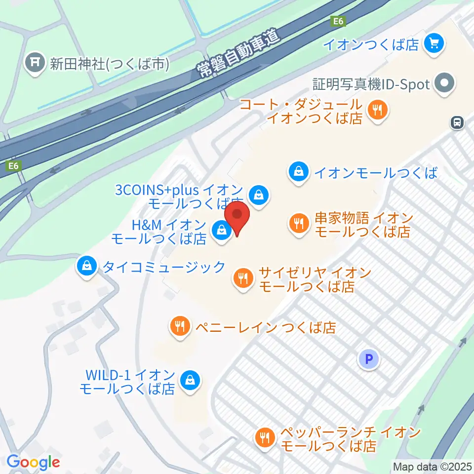 ウインズ・ユーつくば店周辺のホテル一覧地図