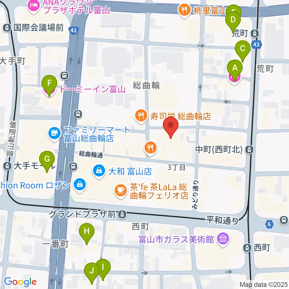 ほとり座周辺のホテル一覧地図