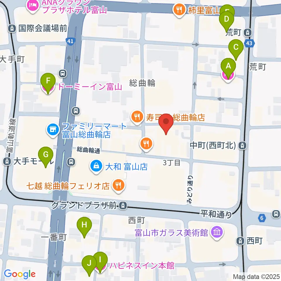 ほとり座周辺のホテル一覧地図