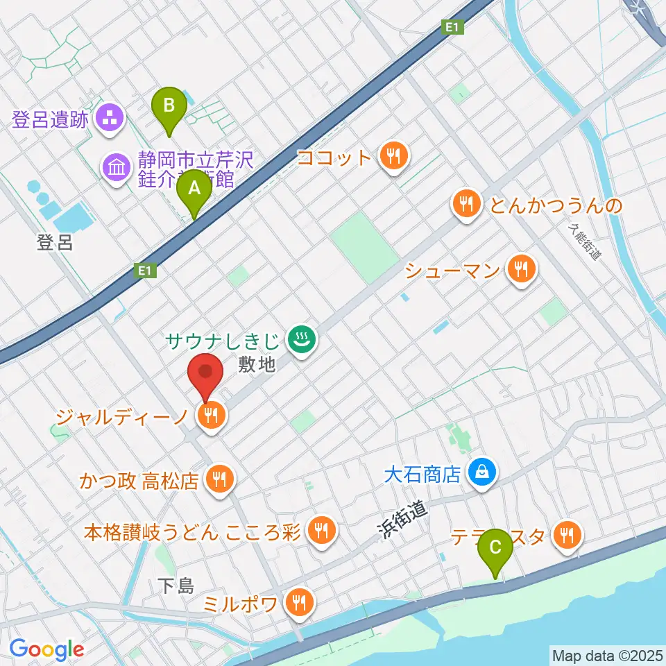 音楽天国・静岡駿河店周辺のホテル一覧地図