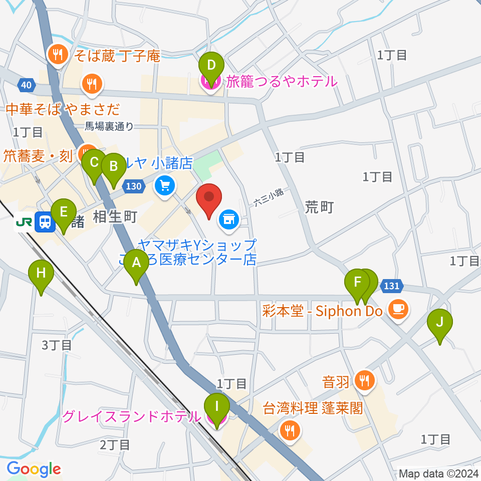 小諸市市民交流センター周辺のホテル一覧地図