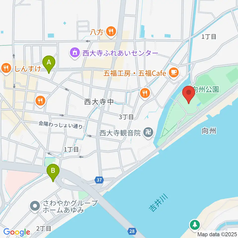 岡山市立西大寺公民館周辺のホテル一覧地図
