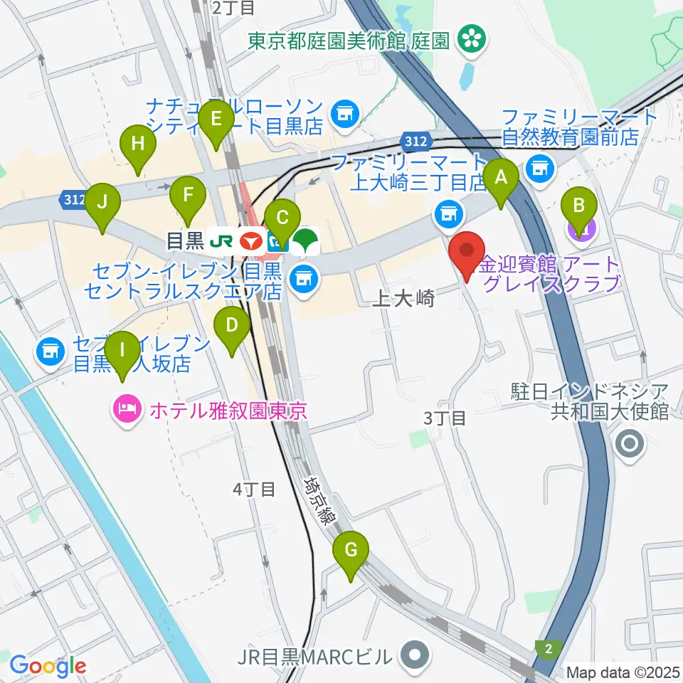 目黒Cozy周辺のホテル一覧地図