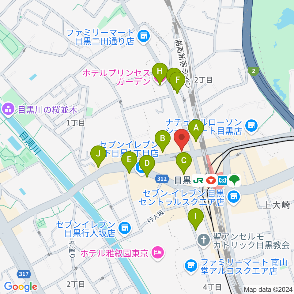 目黒シネマ周辺のホテル一覧地図