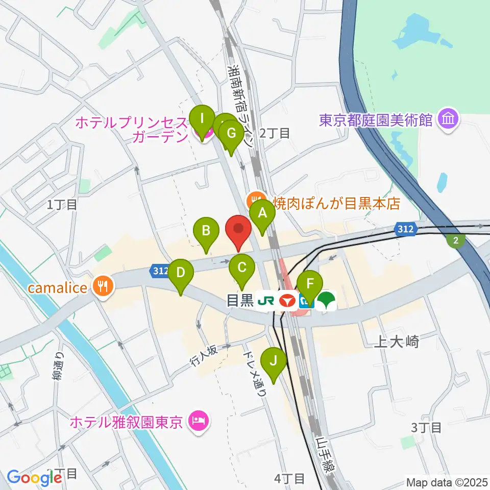目黒シネマ周辺のホテル一覧地図