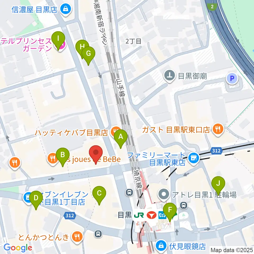 目黒シネマ周辺のホテル一覧地図