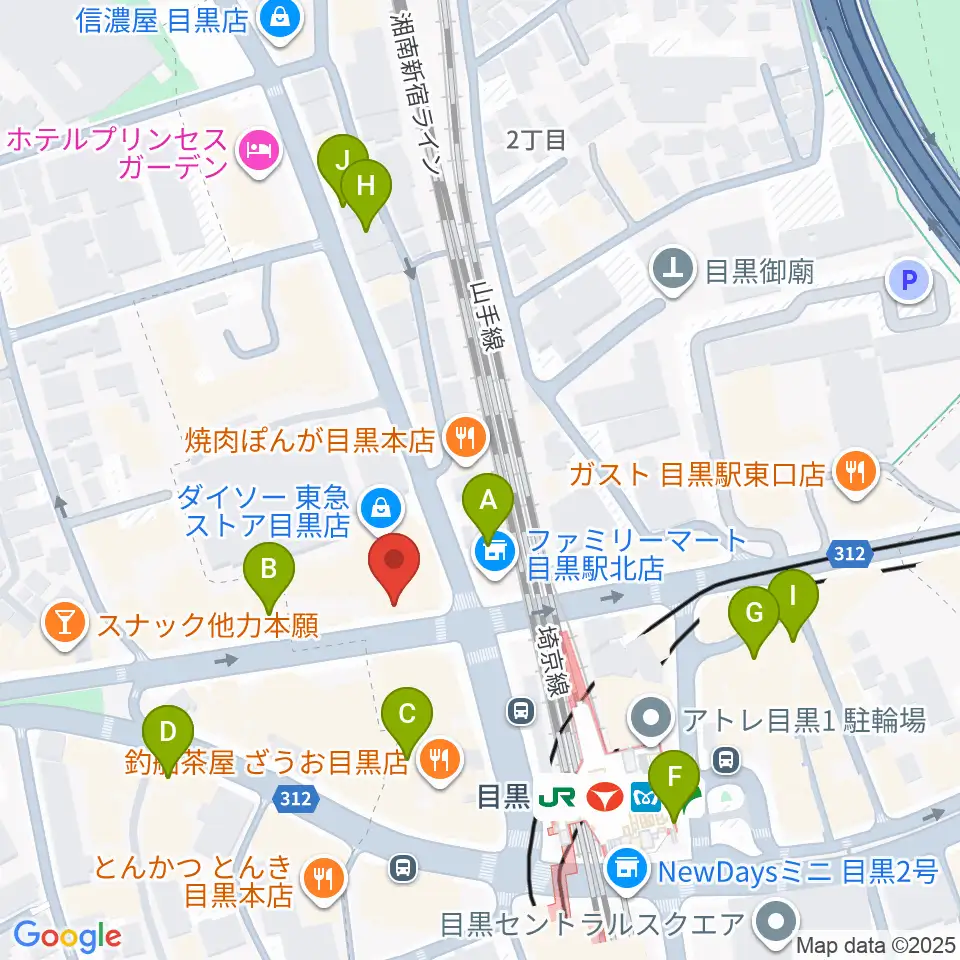 目黒シネマ周辺のホテル一覧地図