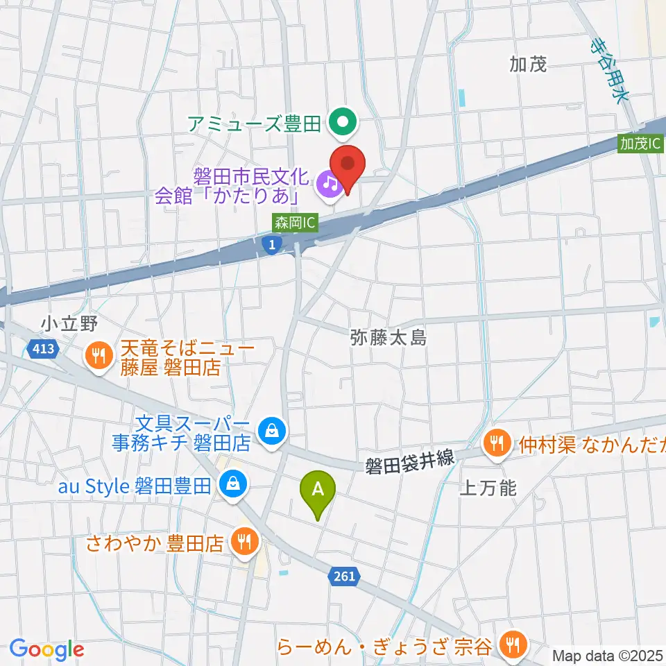かたりあ 磐田市民文化会館周辺のホテル一覧地図