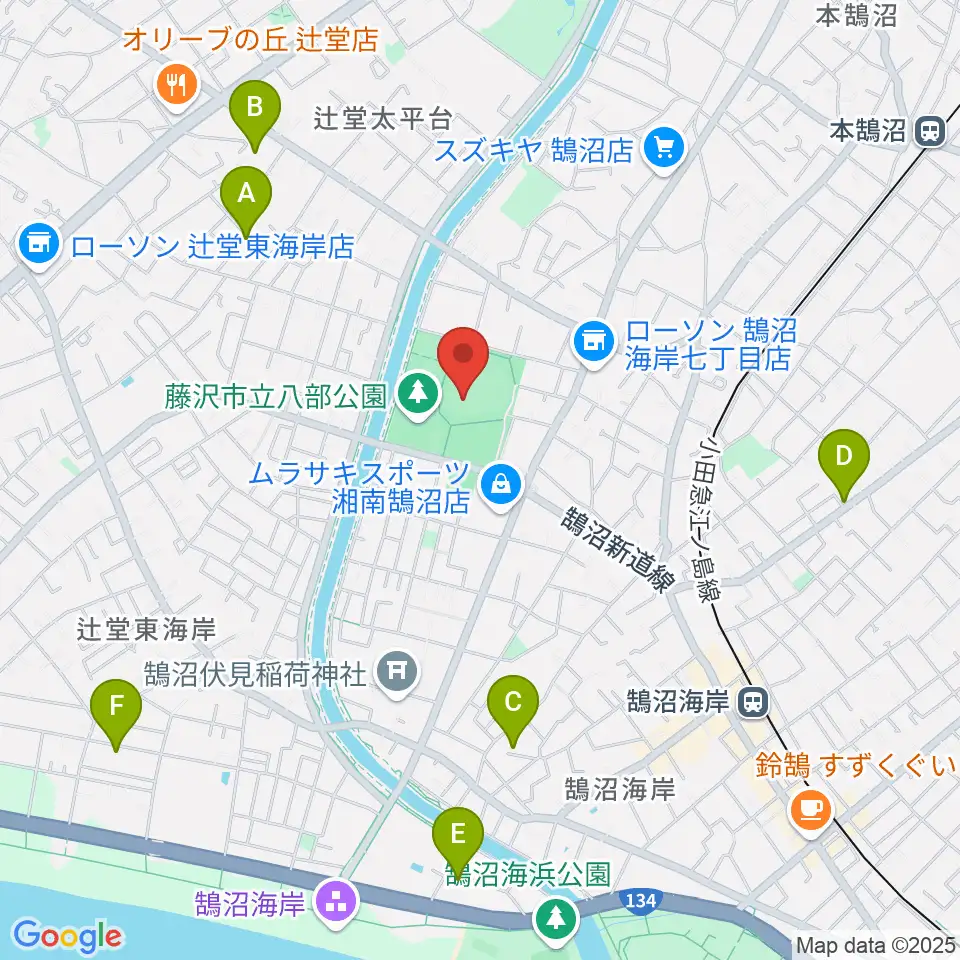 藤沢市八部野球場周辺のホテル一覧地図