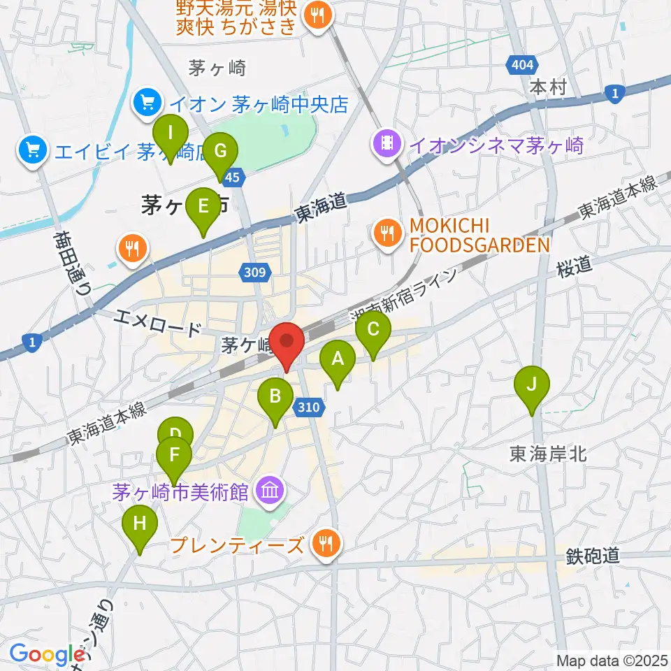 長谷川楽器店 駅前センター周辺のホテル一覧地図