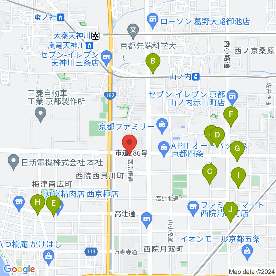 スタジオレンス周辺のホテル一覧地図