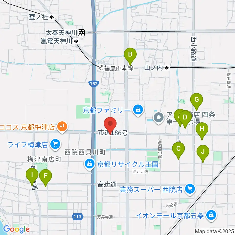 スタジオレンス周辺のホテル一覧地図