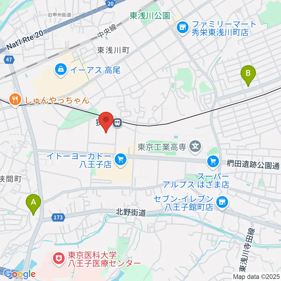 エスフォルタアリーナ八王子周辺のホテル一覧地図
