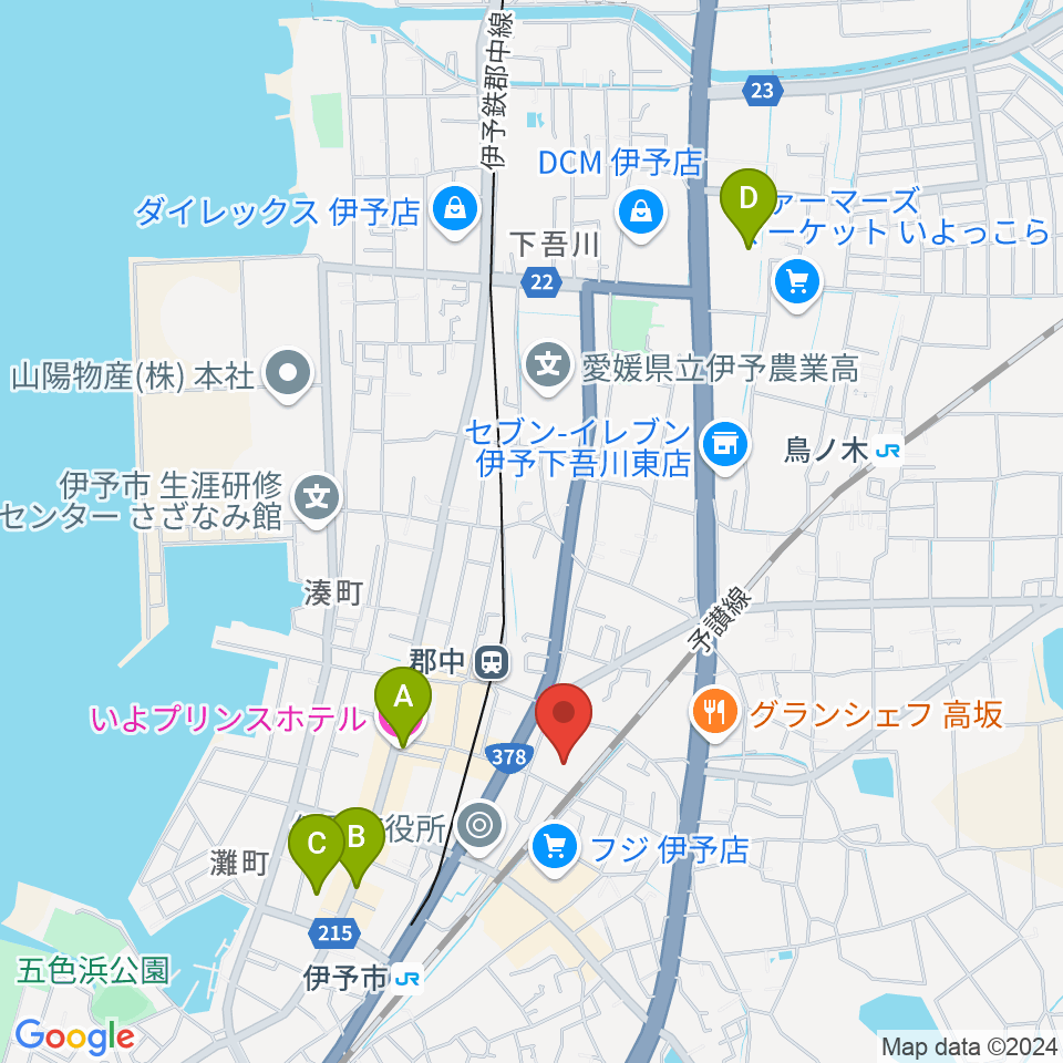 IYO夢みらい館周辺のホテル一覧地図