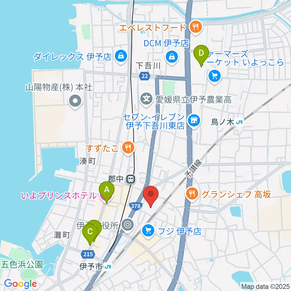 IYO夢みらい館周辺のホテル一覧地図