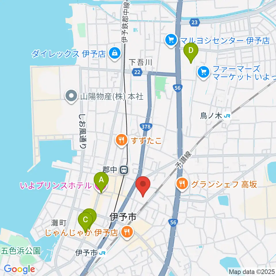 IYO夢みらい館周辺のホテル一覧地図